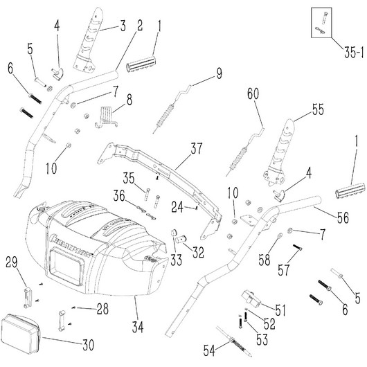 Панель управления и рабочие рукоятки Champion ST861E